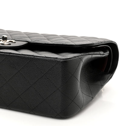 Chanel Caviar Quilted Jumbo Double Flap Black 10 of 12