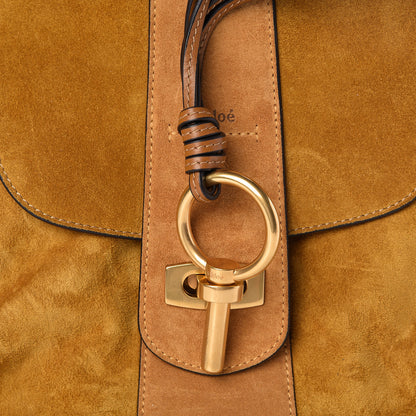 Chloe Suede Small Lexa Shoulder Bag Mustard Brown 8 of 11