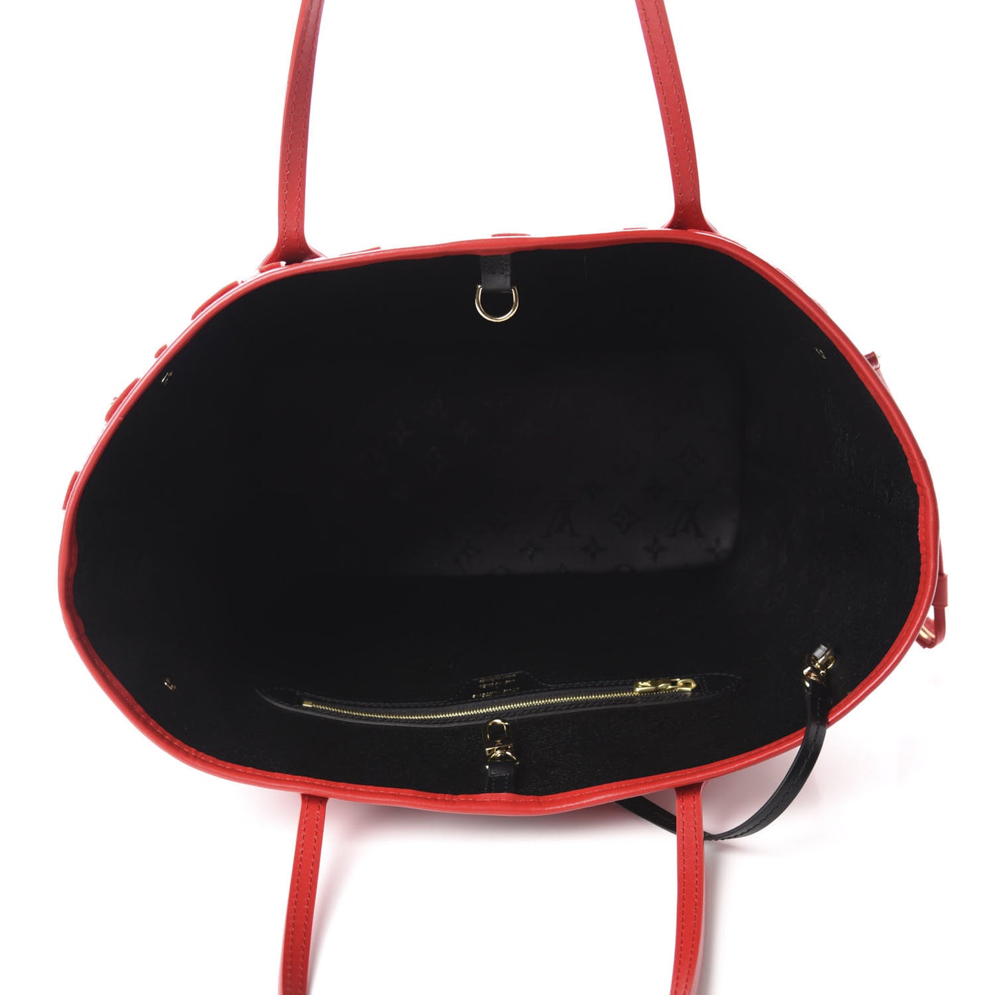 X UF Tufted Monogram Neverfull MM Black Red