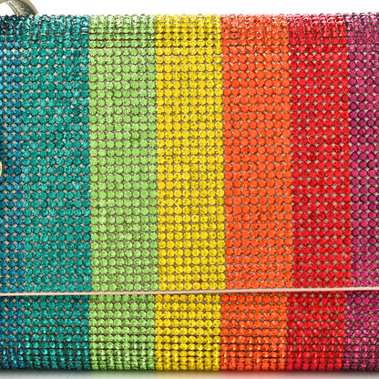 Judith Leiber Swarovski Crystal Fizzoni Rainbow Clutch Champagne Multicolor 8 of 11