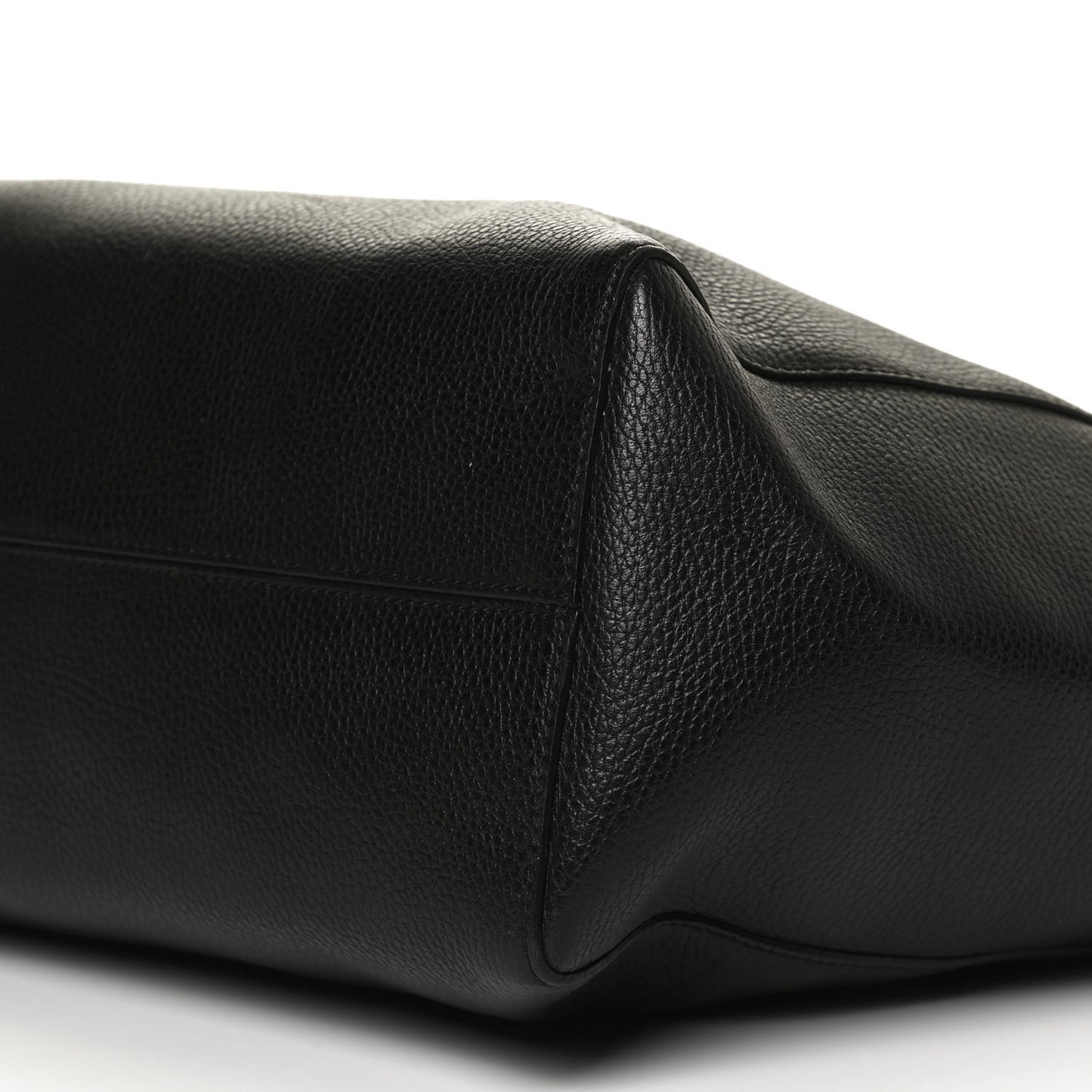 Pebbled Calfskin Medium Swing Tote Black