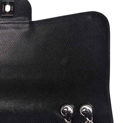 Chanel Caviar Quilted Jumbo Single Flap Black 13 of 17