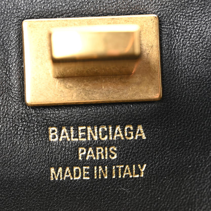 Balenciaga Calfskin Crocodile Embossed Mini Bel Air Carry All Bag Black 6 of 9