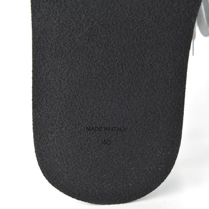 Fendi Laminated Nappa FF Embossed T-Rex Lace Up Ski Boots 40 Argento 8 of 9