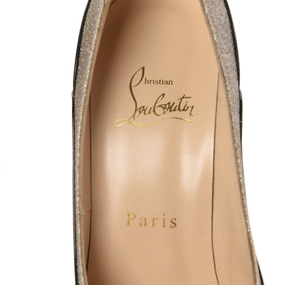 Christian Louboutin Glitter Patent Fluo Tucsick 100 Pumps 36 Black Ivory 6 of 9