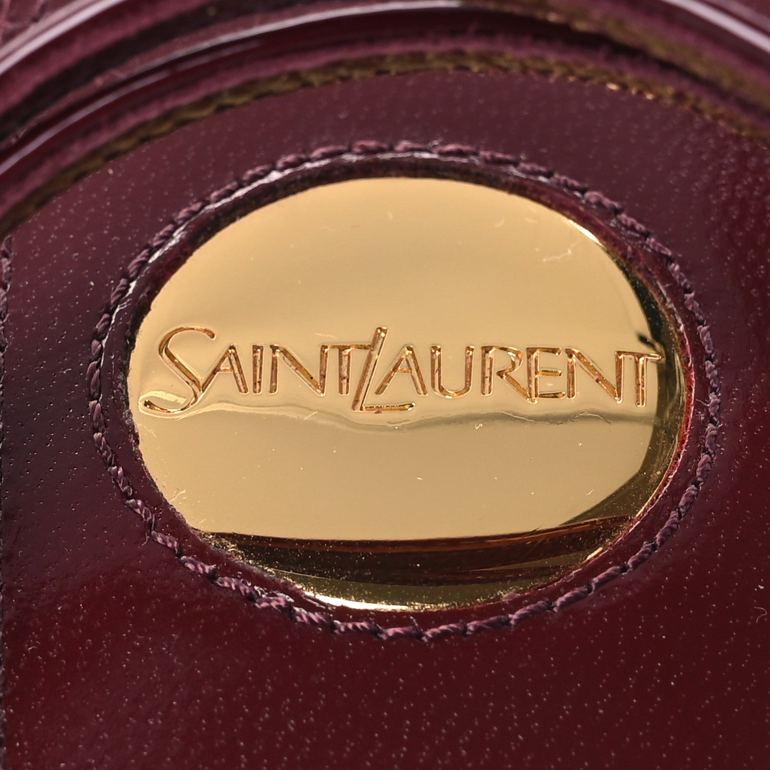Saint Laurent Patent Calfskin La Scandale 110 Sandals 37.5 Grenat 9 of 11