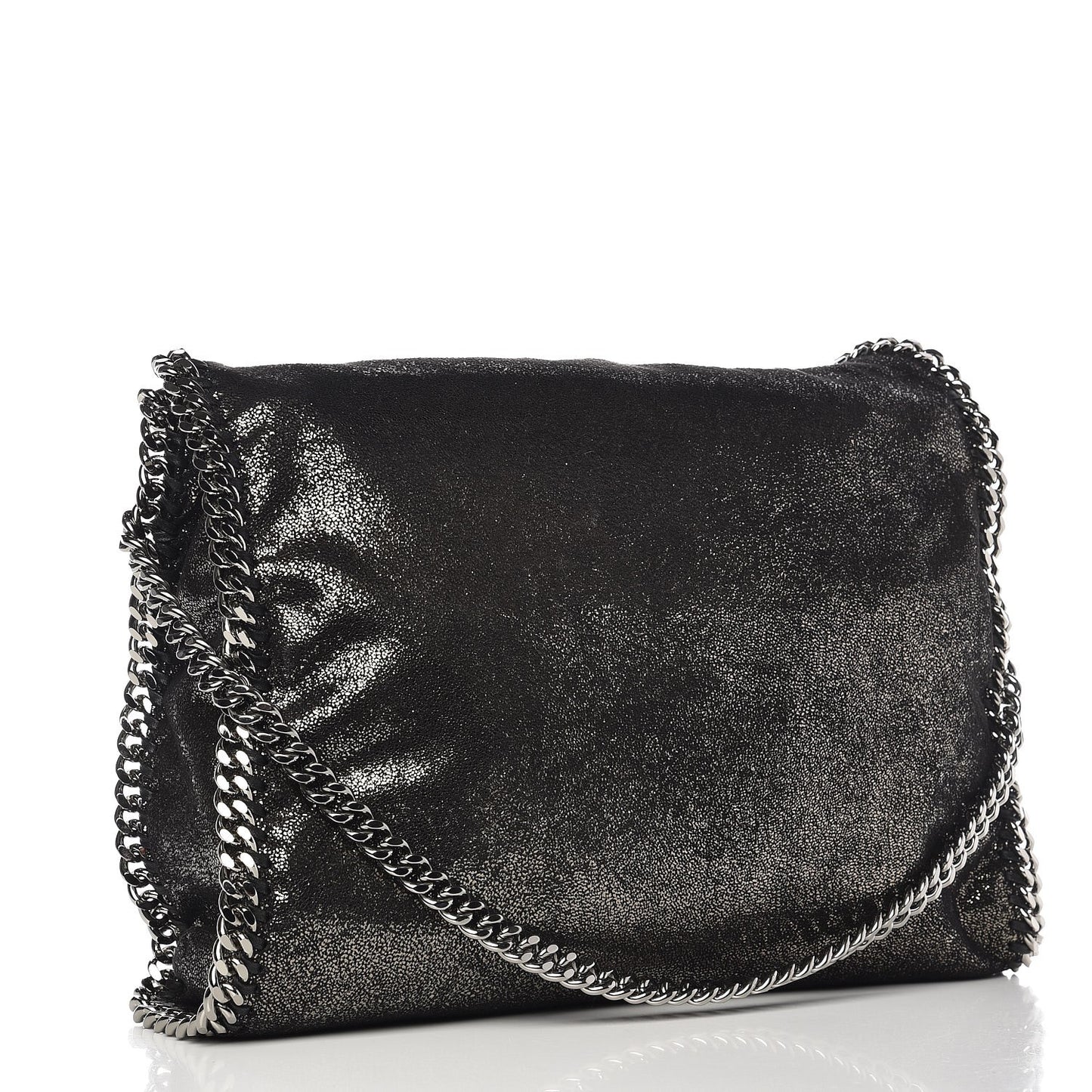 Shaggy Deer Falabella Fold Over Tote Ruthenium