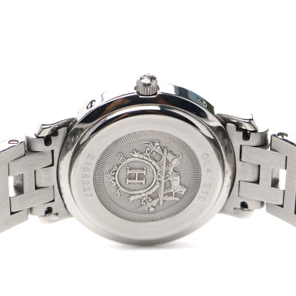 Hermes Stainless Steel 24mm Clipper Quartz Watch Black 8 of 8