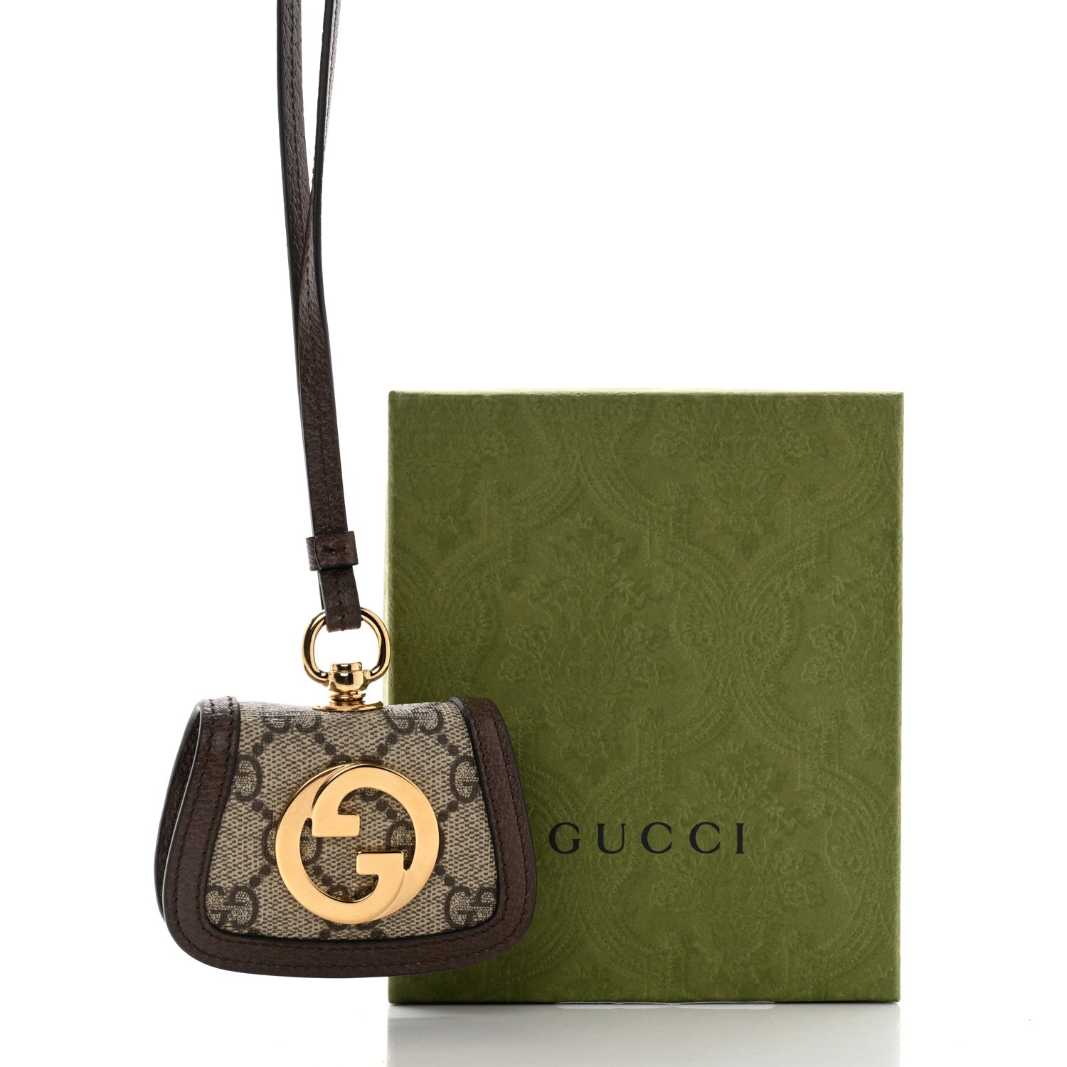 Gucci GG Supreme Monogram Calfskin Blondie AirPods Case Beige Ebony New Acero 7 of 7