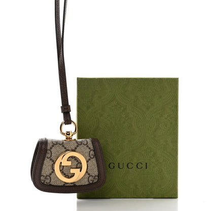 Gucci GG Supreme Monogram Calfskin Blondie AirPods Case Beige Ebony New Acero 7 of 7