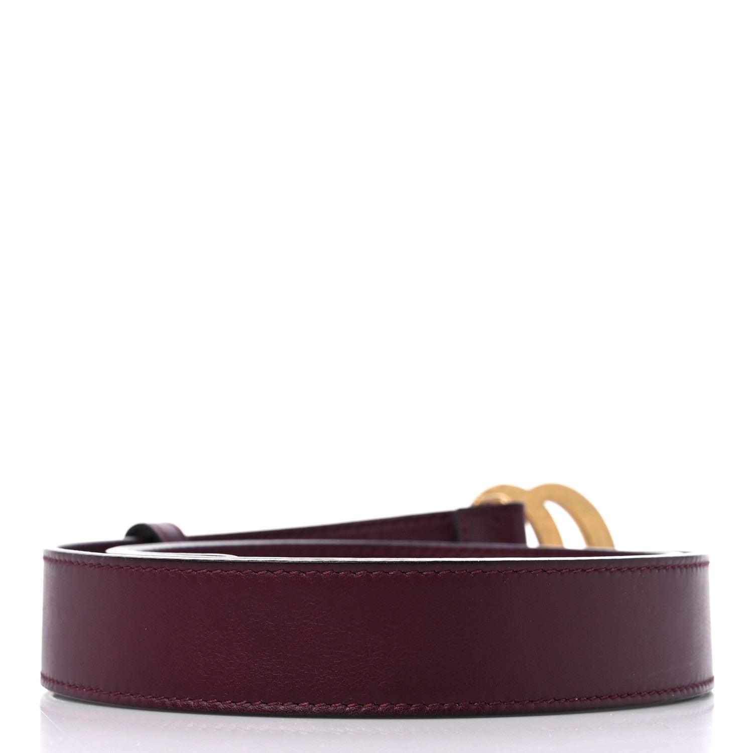 Gucci Moon Calfskin Double G 30mm Belt 95 38 Burgundy 2 of 4