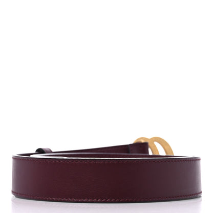 Gucci Moon Calfskin Double G 30mm Belt 95 38 Burgundy 2 of 4