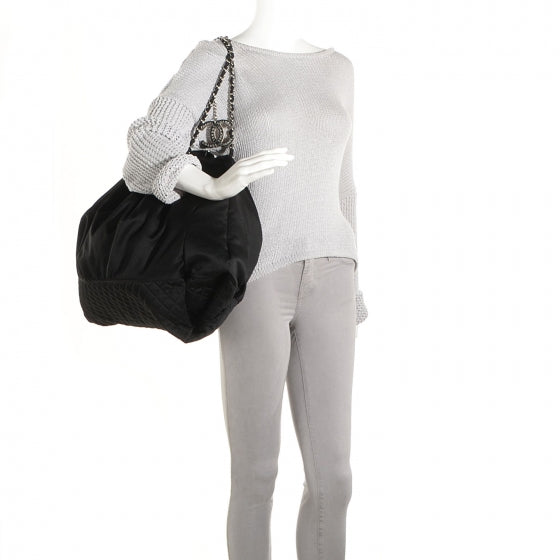 Chanel Satin Melrose Hobo Black 2 of 7