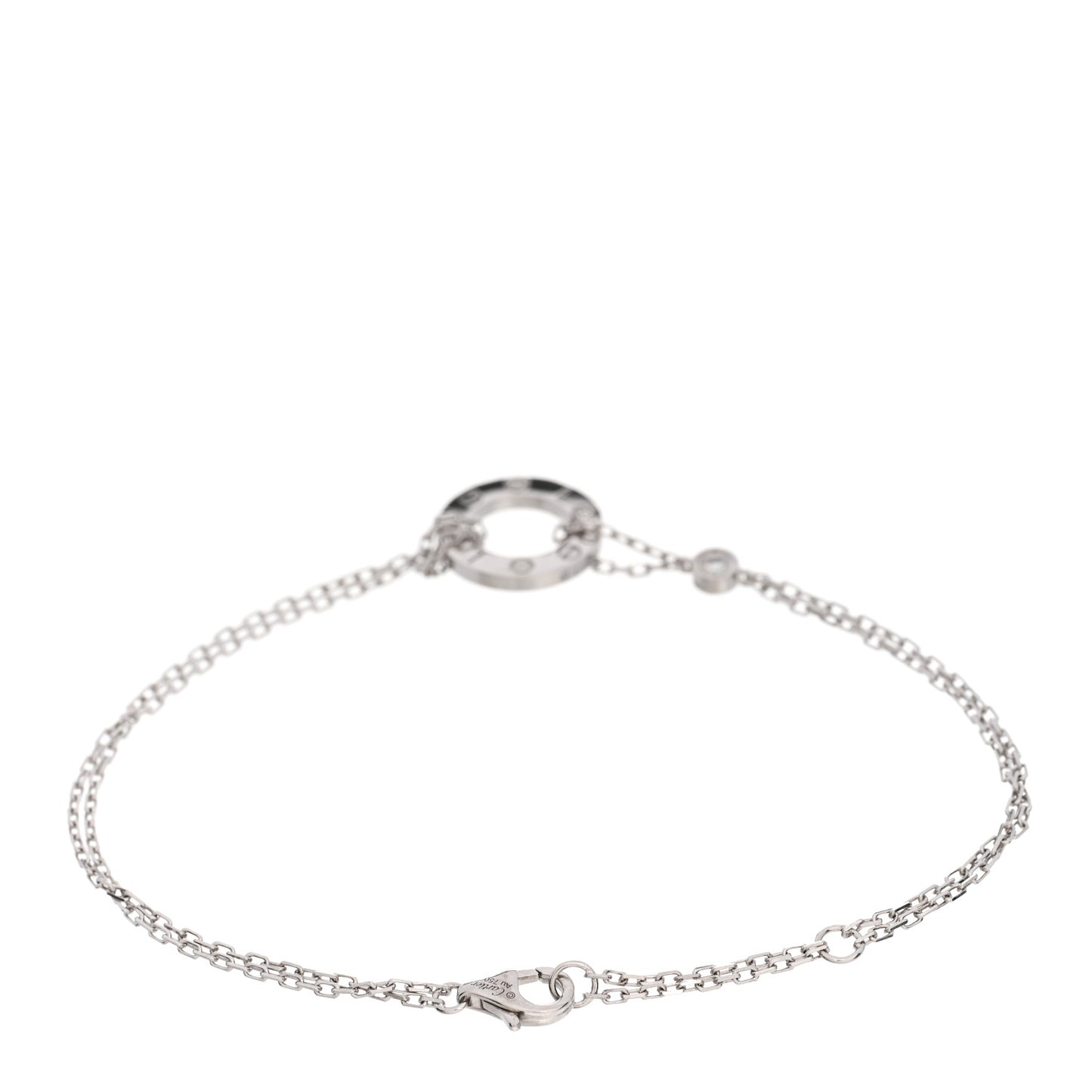18K White Gold Diamond LOVE Bracelet