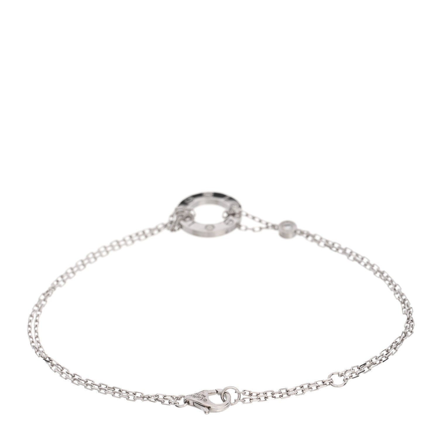 Cartier 18K White Gold Diamond LOVE Bracelet 2 of 3