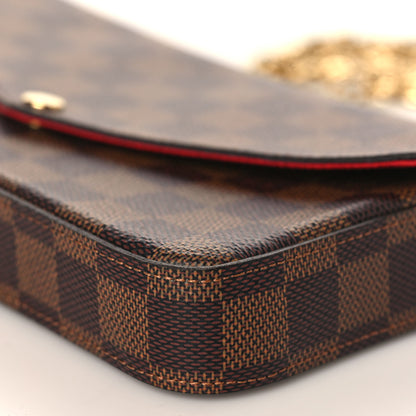 Louis Vuitton Damier Ebene Pochette Felicie Chain Wallet 9 of 9