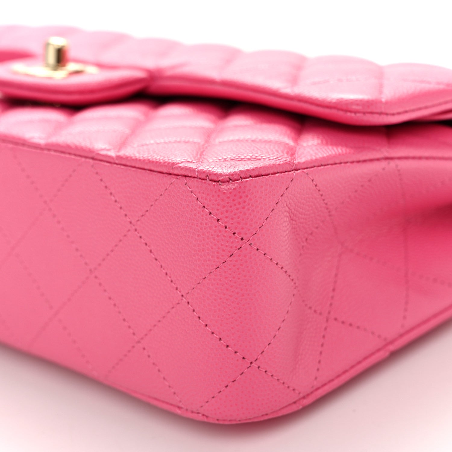 Chanel Caviar Quilted Medium Double Flap Pink 10 of 10