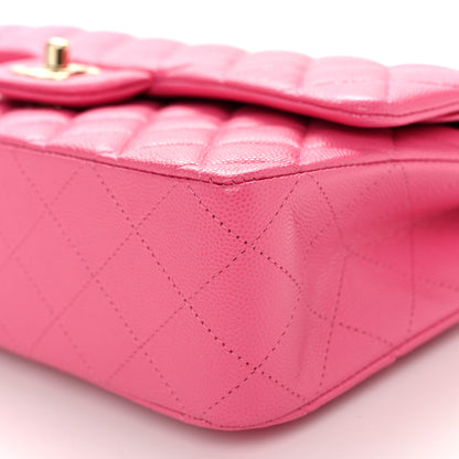 Chanel Caviar Quilted Medium Double Flap Pink 10 of 10