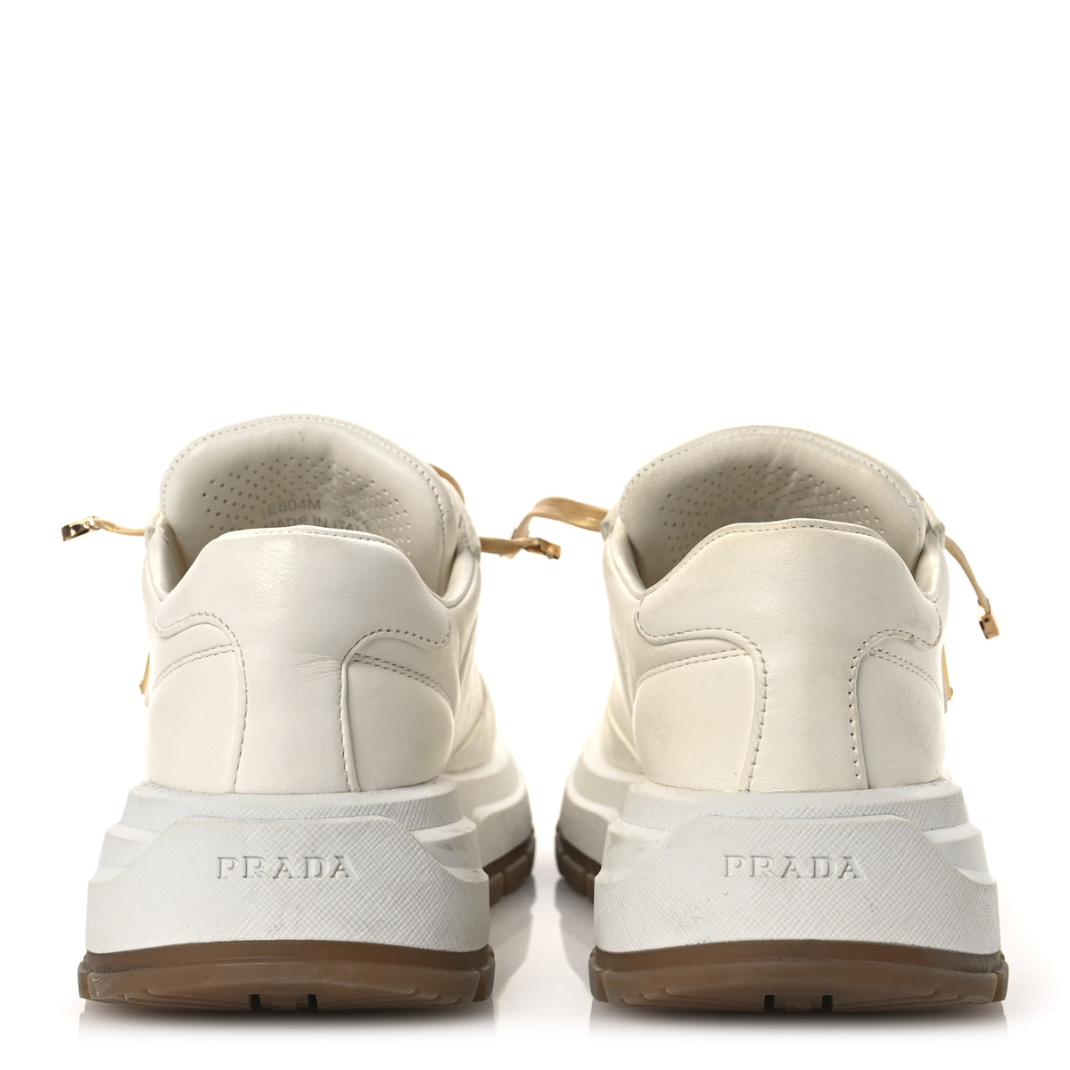 Prada Nappa Metal Triangle Logo Womens Prax 01 45mm Sneakers 36.5 Avorio 6 of 15
