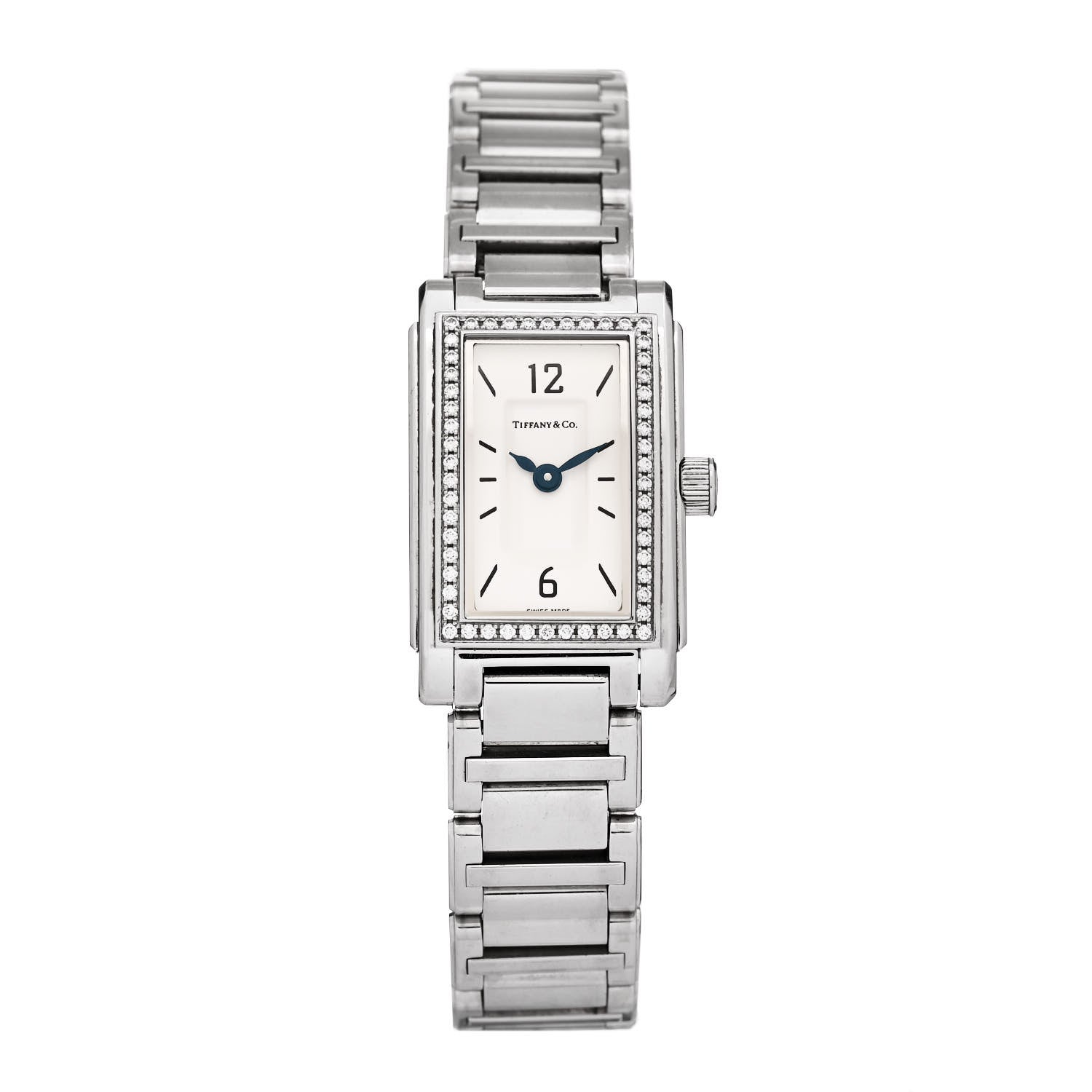 Tiffany Stainless Steel Diamond Bezel 18mm Resonator Quartz Watch 1 of 4