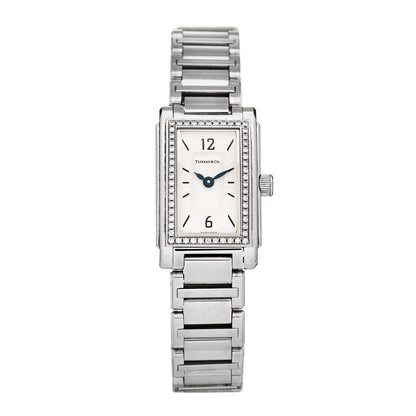 Tiffany Stainless Steel Diamond Bezel 18mm Resonator Quartz Watch 1 of 4