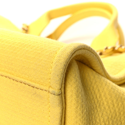 Chanel Mixed Fibers Small Deauville Tote Yellow 12 of 16