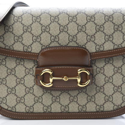 Gucci GG Supreme Monogram Horsebit 1955 Shoulder Bag Beige Brown Sugar 7 of 10