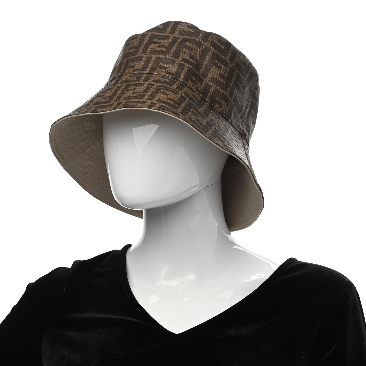 Technical Fabric FF Reversible Bucket Hat M Tobacco Beige