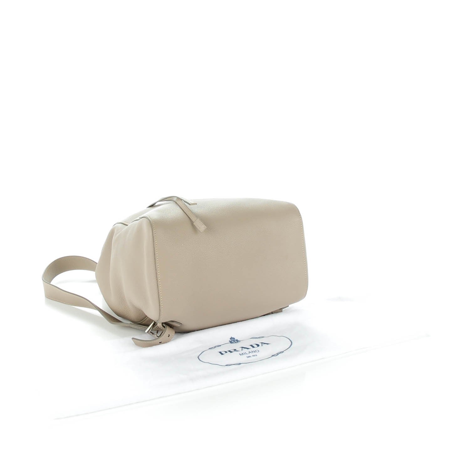 Prada Vitello Daino Cinch Backpack Pomice 4 of 7