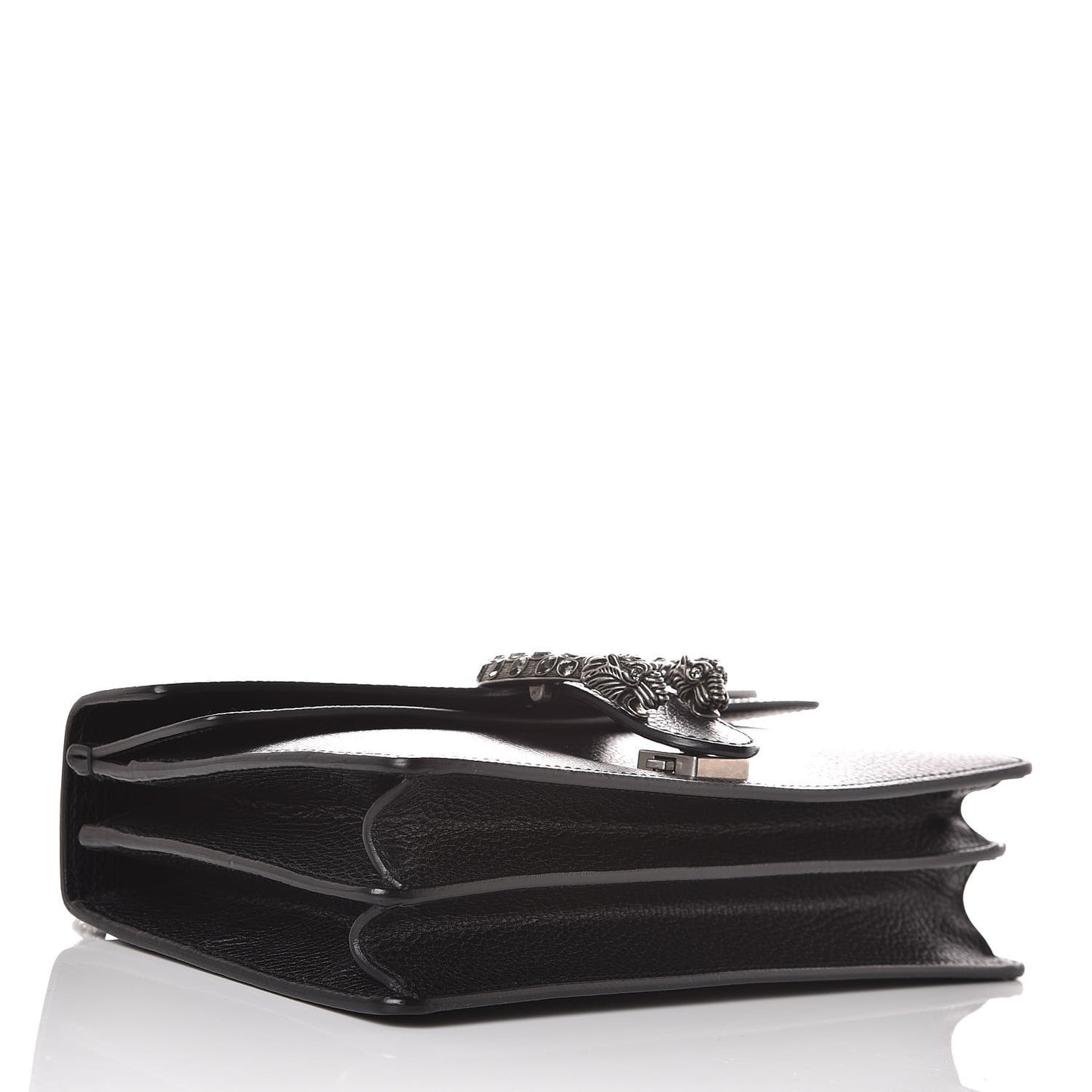 Pebbled Calfskin Small Dionysus Shoulder Bag Black
