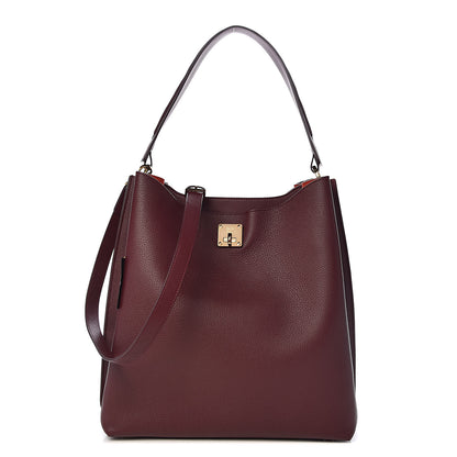 MCM Grained Calfskin Large Milla Hobo Rustic Brown 1 of 8