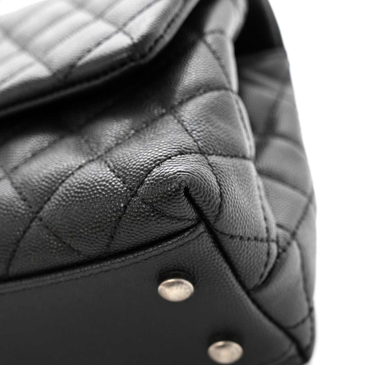 Chanel Caviar Lizard Embossed Quilted Mini Coco Handle Flap Black 11 of 15