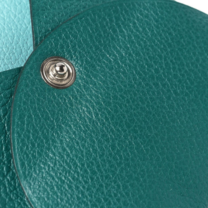 Hermes Evercolor Verso Bastia Coin Purse Malachite Bleu Atoll 10 of 11