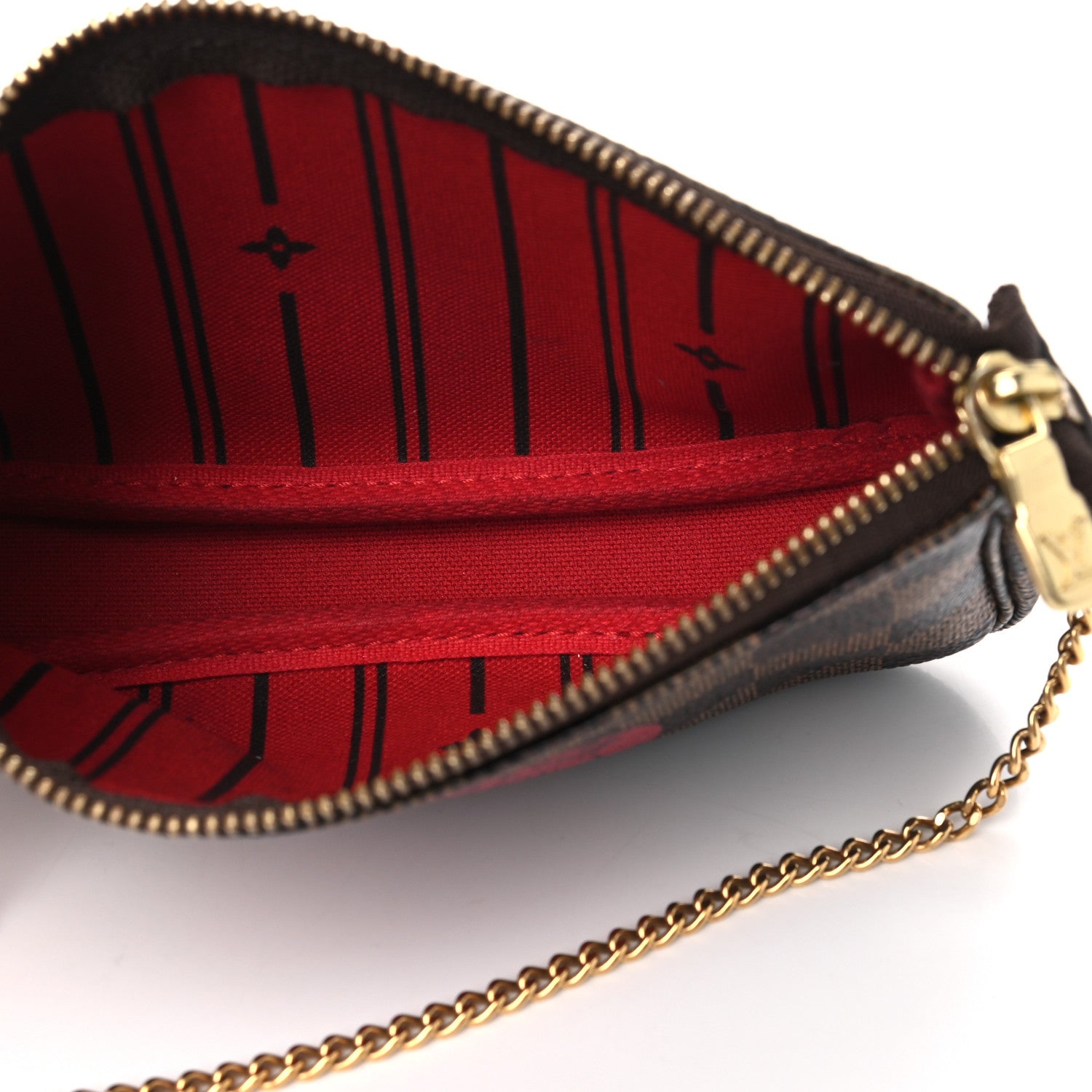 Louis Vuitton Damier Ebene Complice Trunks and Bags Mini Pochette Accessories Red 4 of 4