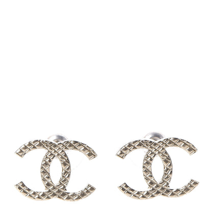 Chanel Quilted CC Earrings Gold 1 of 5