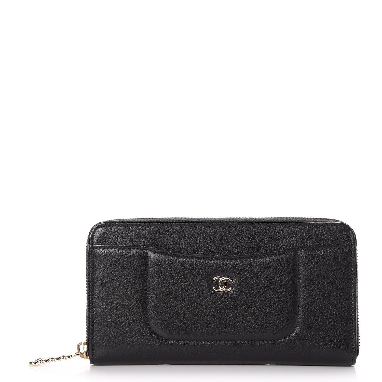 Chanel Grained Calfskin Neo Executive Zip Around Wallet Black 1 of 9