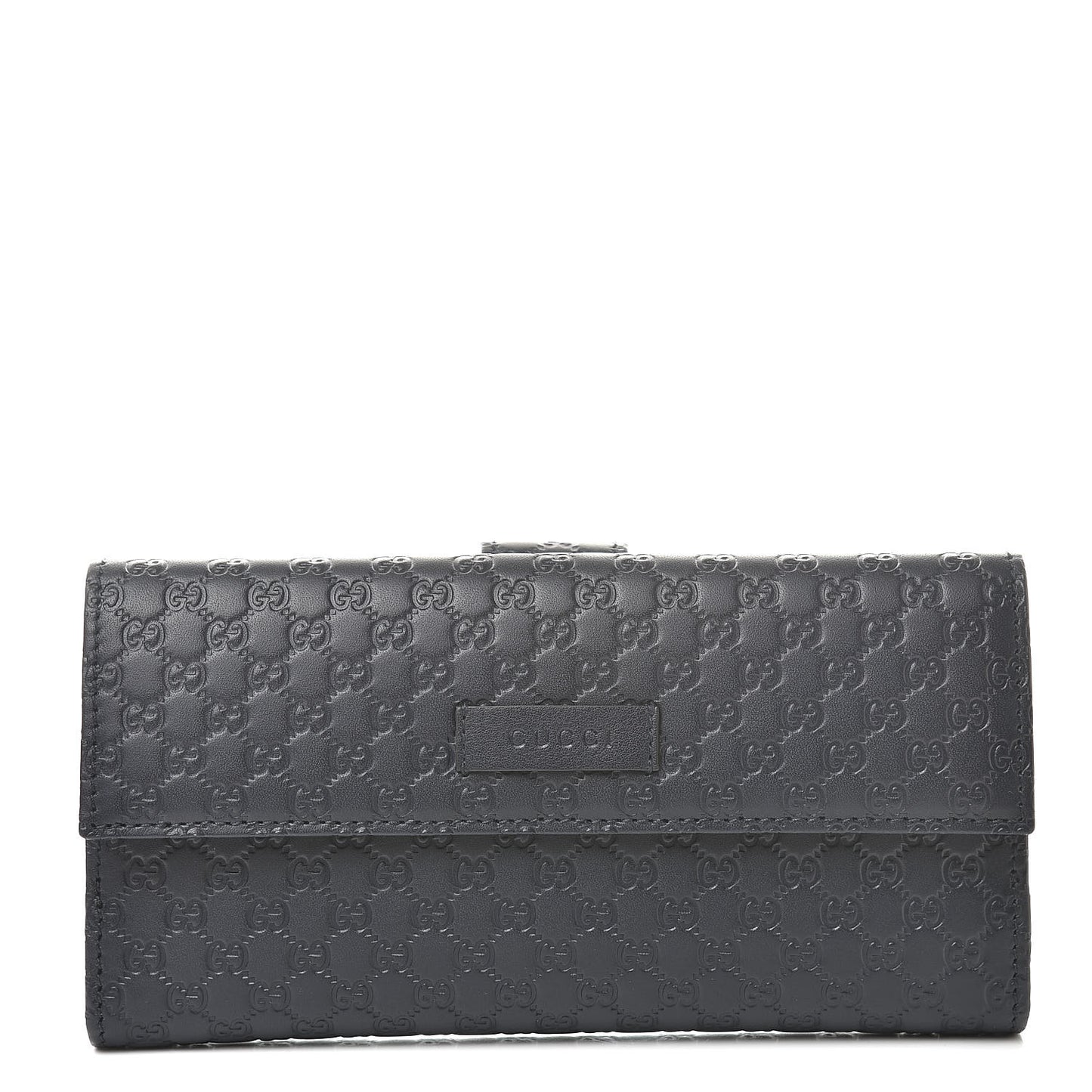 Microguccissima Continental Flap Wallet Navy