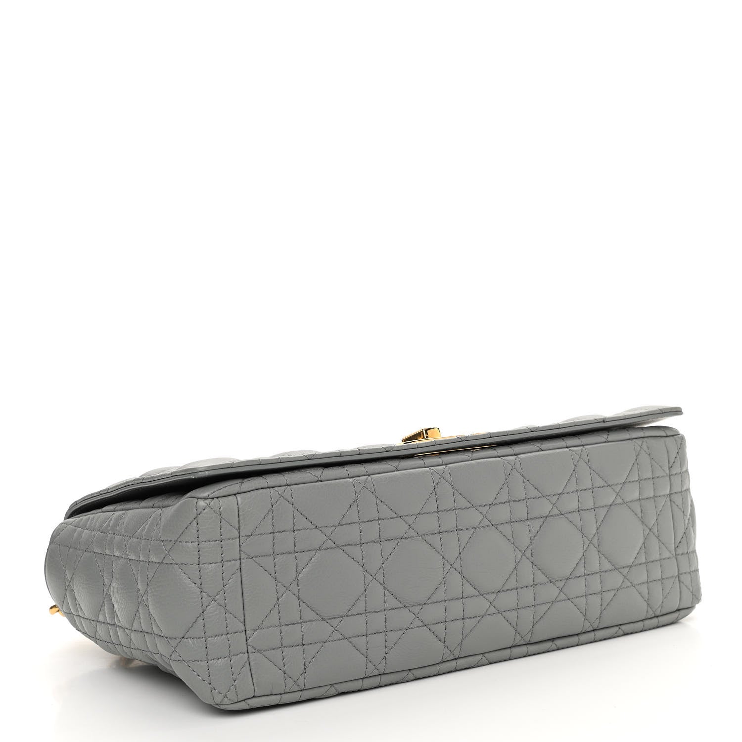 Christian Dior Lambskin Cannage Large Caro Bag Grey Stone 4 of 12