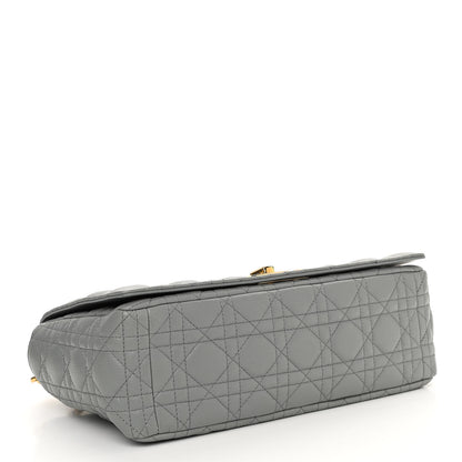 Christian Dior Lambskin Cannage Large Caro Bag Grey Stone 4 of 12