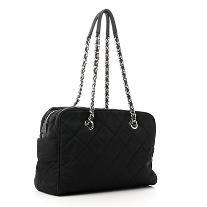 Prada Nylon Tessuto Impuntu Quilted Shoulder Bag Black 3 of 10
