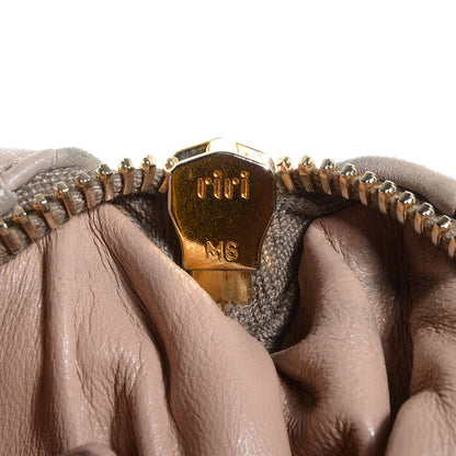 Prada Nappa Gaufre Ruched Clutch Pomice 7 of 10