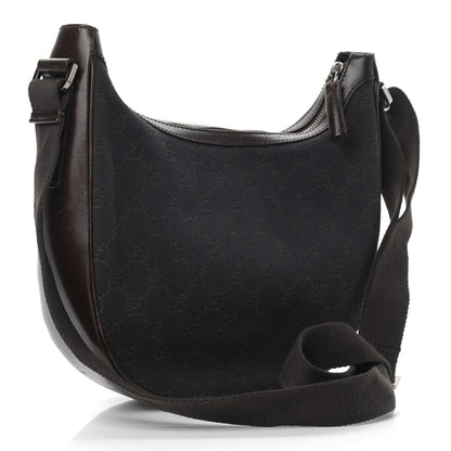 Gucci Denim Monogram Shoulder Bag Brown 3 of 18