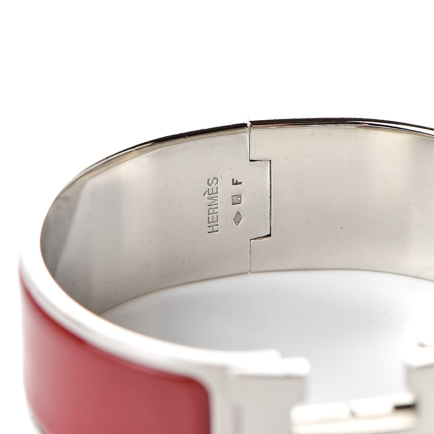 Hermes Enamel Wide Clic Clac H Bracelet PM Red 4 of 6