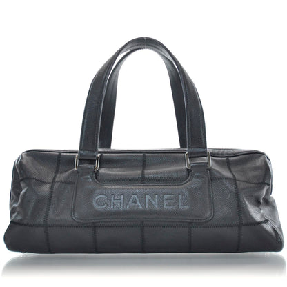 Chanel Caviar Square Stitched Satchel Black 1 of 9