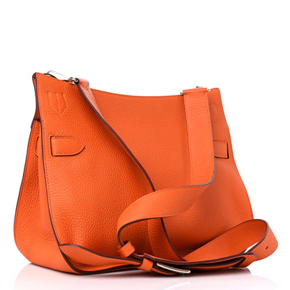 Hermes Taurillon Clemence Jypsiere 31 Orange 3 of 9