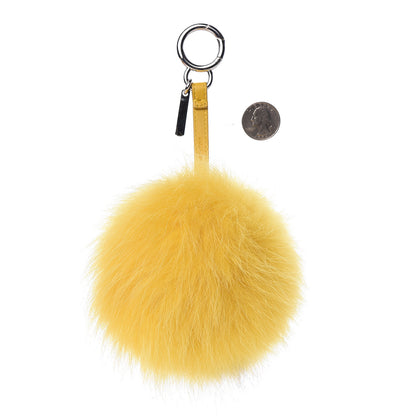 Fendi Fox Fur F ABCharm Bag Charm Black Yellow 2 of 5