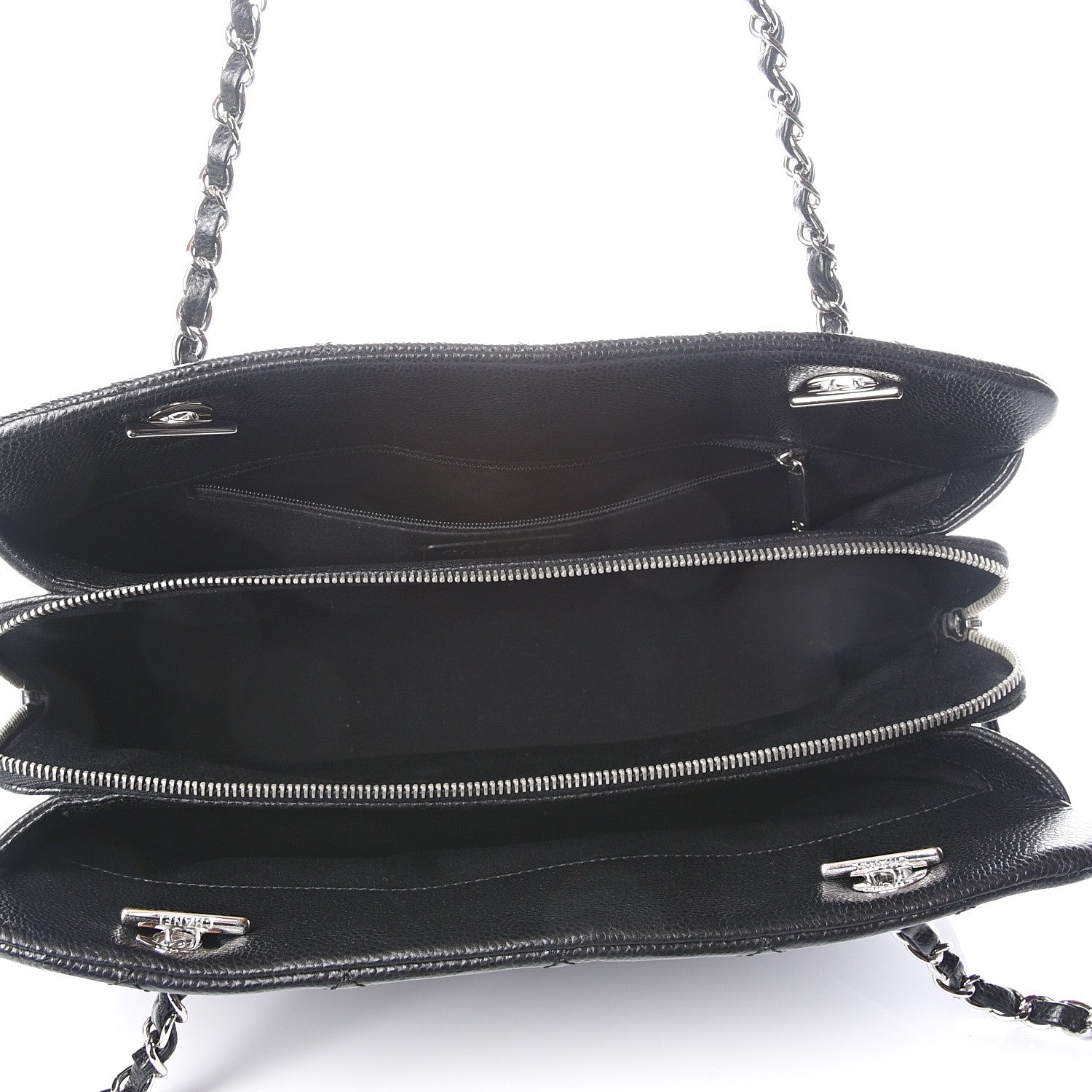 Chanel Caviar Quilted Timeless CC Soft Tote Black 4 of 10