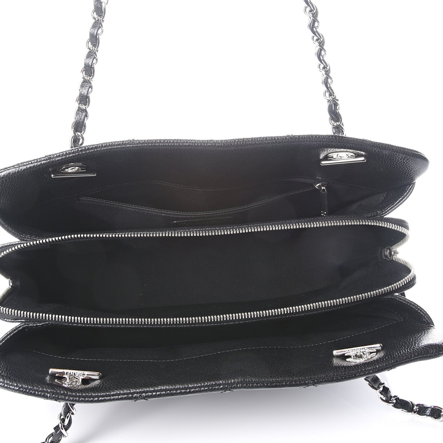 Caviar Quilted Timeless CC Soft Tote Black