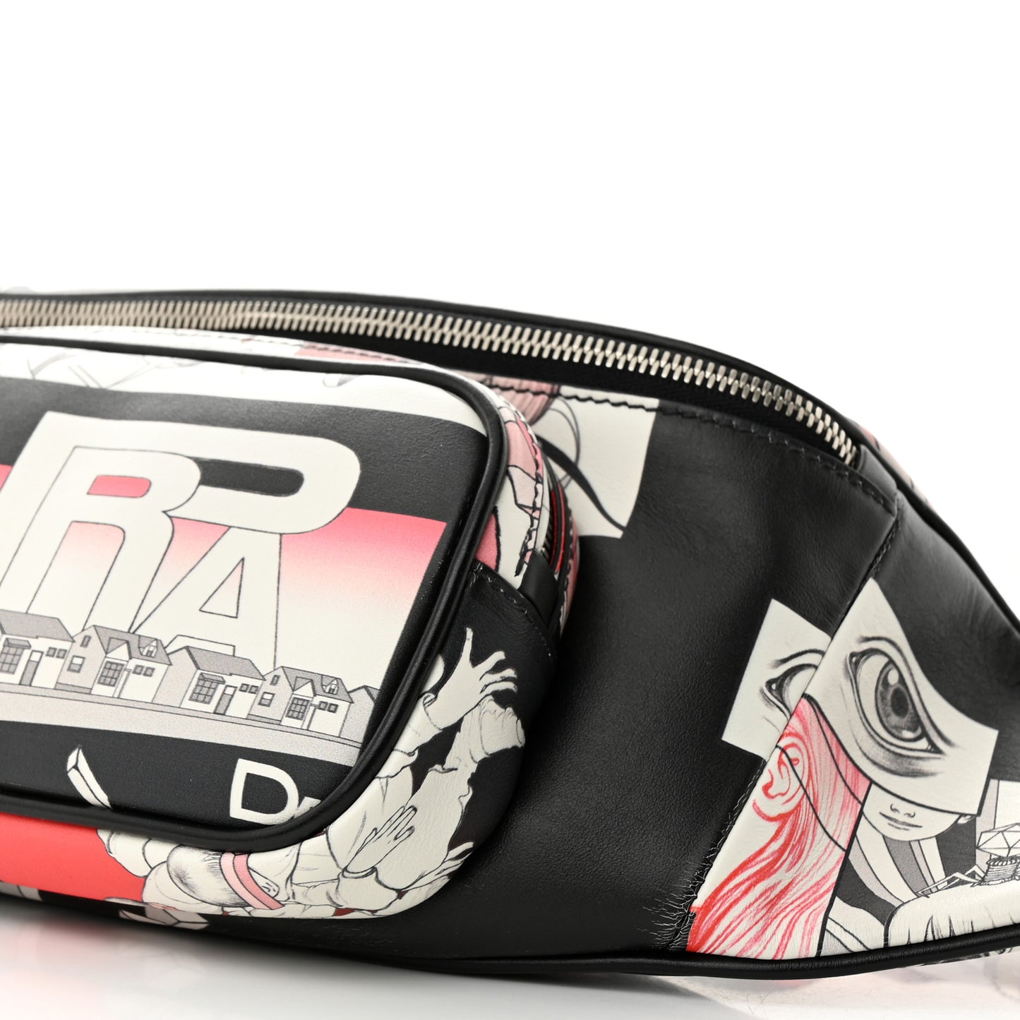 X JAMES JEAN Vitello DNA Flat Belt Bag Black