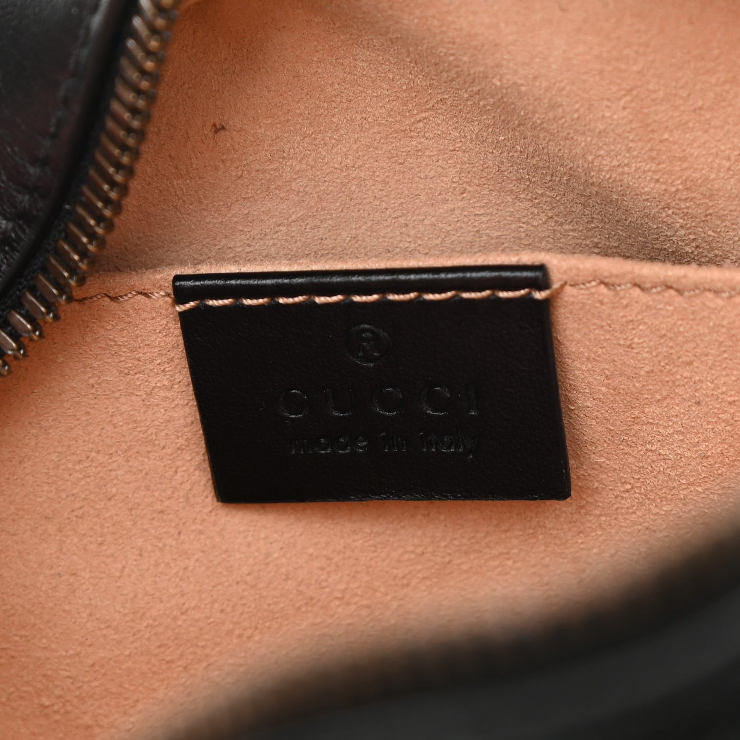 Calfskin Matelasse Small GG Marmont Chain Shoulder Bag Black